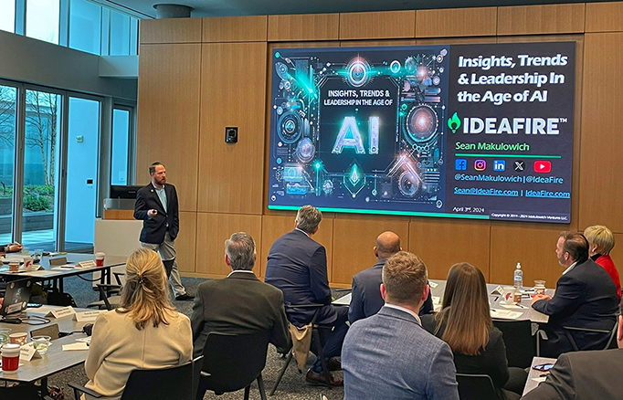 Sean Makulowich - IdeaFire - AI Presentation at Marriott International Global HQ. April 2024.
